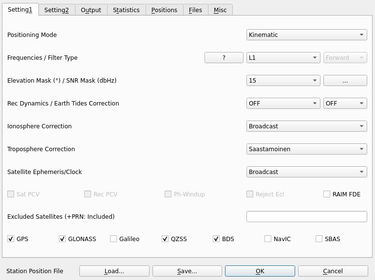 settings page