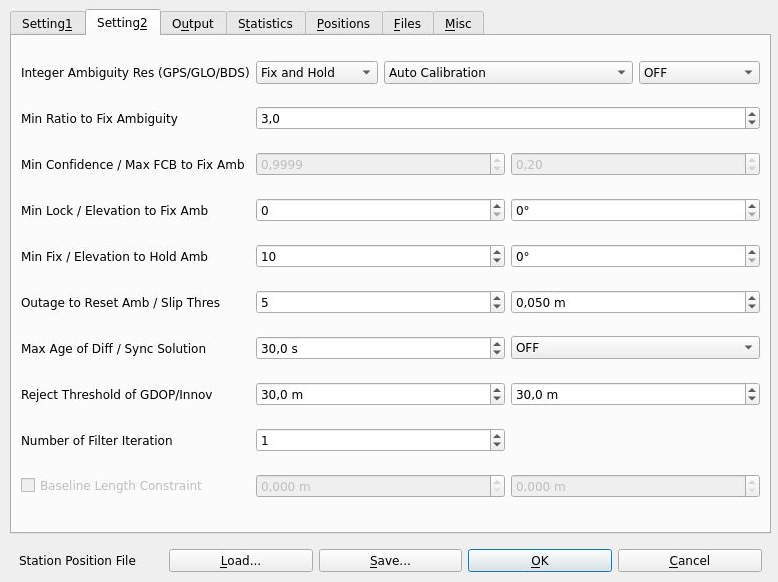 settings page